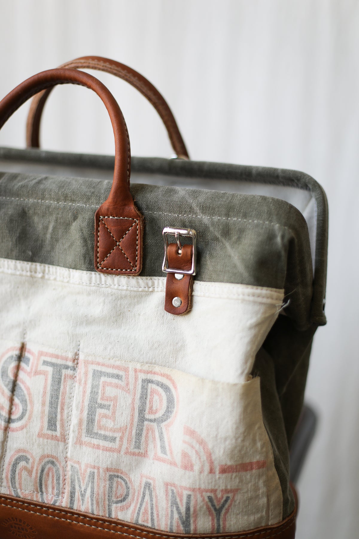 1950's era Salvaged Canvas & Lumber Apron Carryall