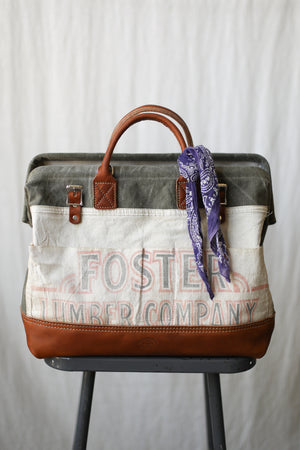 1950's era Salvaged Canvas & Lumber Apron Carryall