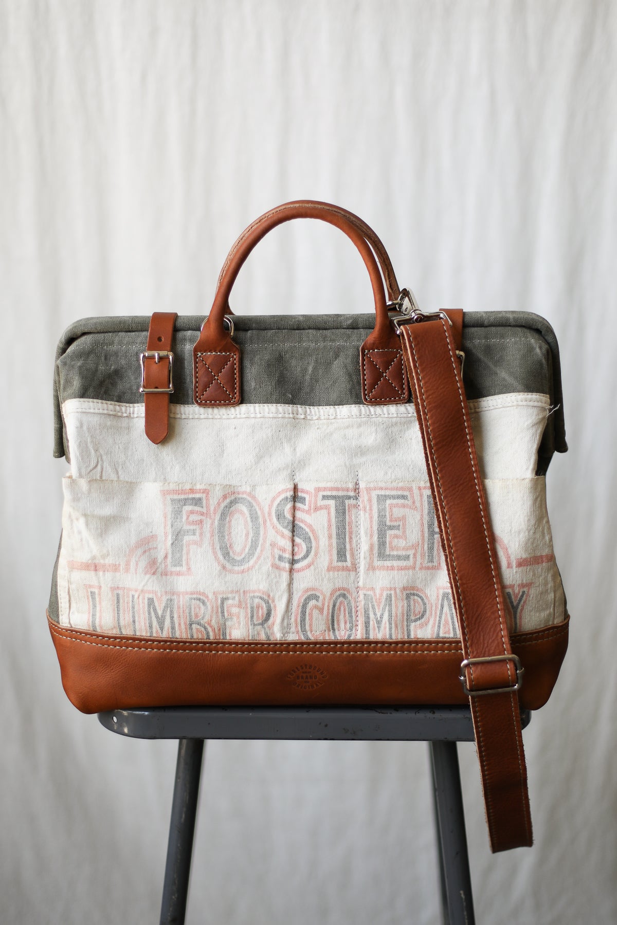1950's era Salvaged Canvas & Lumber Apron Carryall