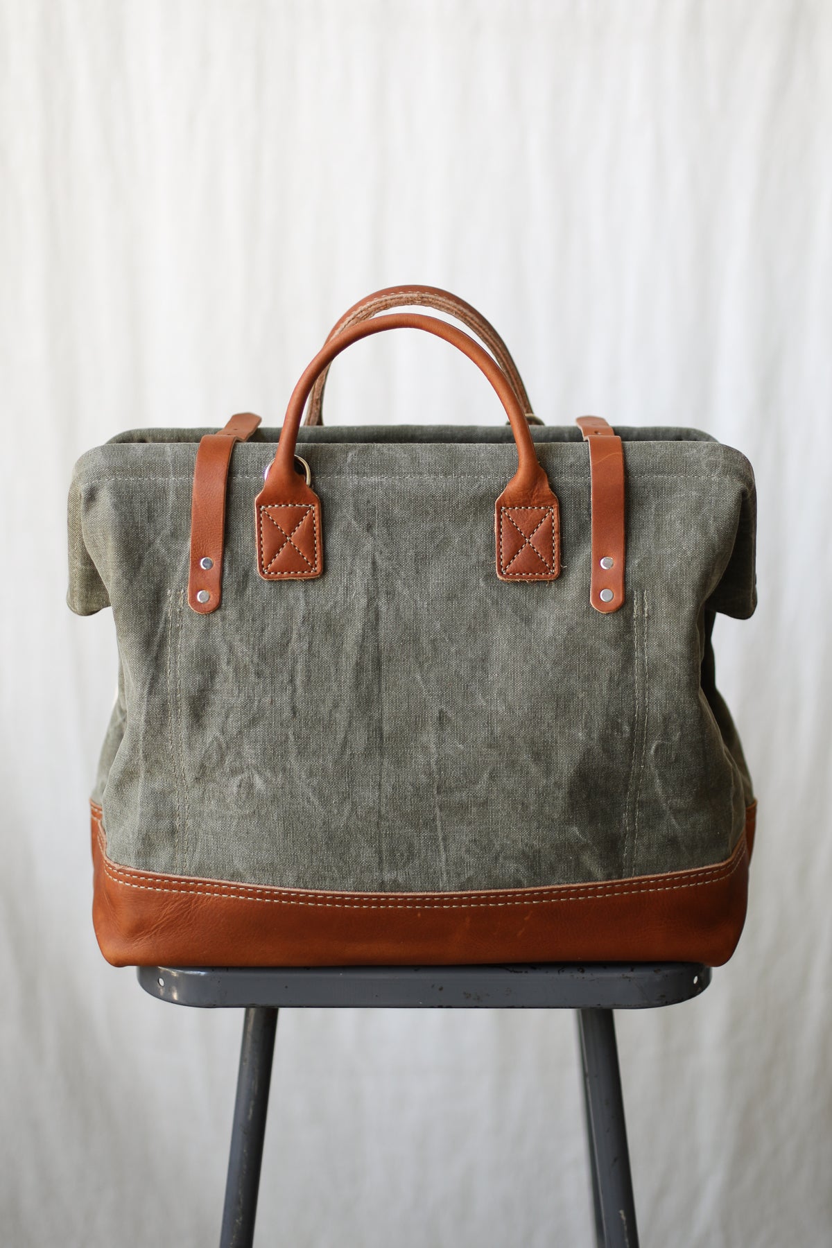 1950's era Salvaged Canvas & Lumber Apron Carryall
