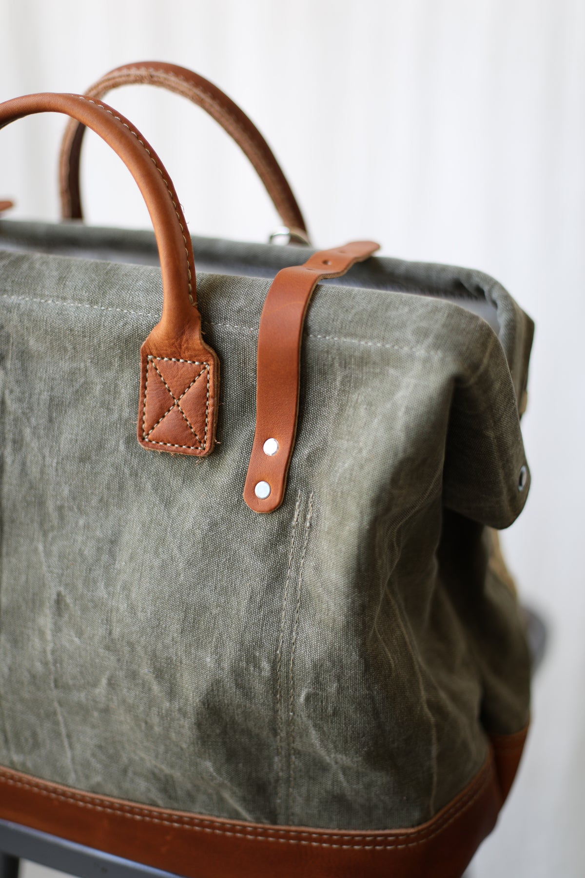 1950's era Salvaged Canvas & Lumber Apron Carryall