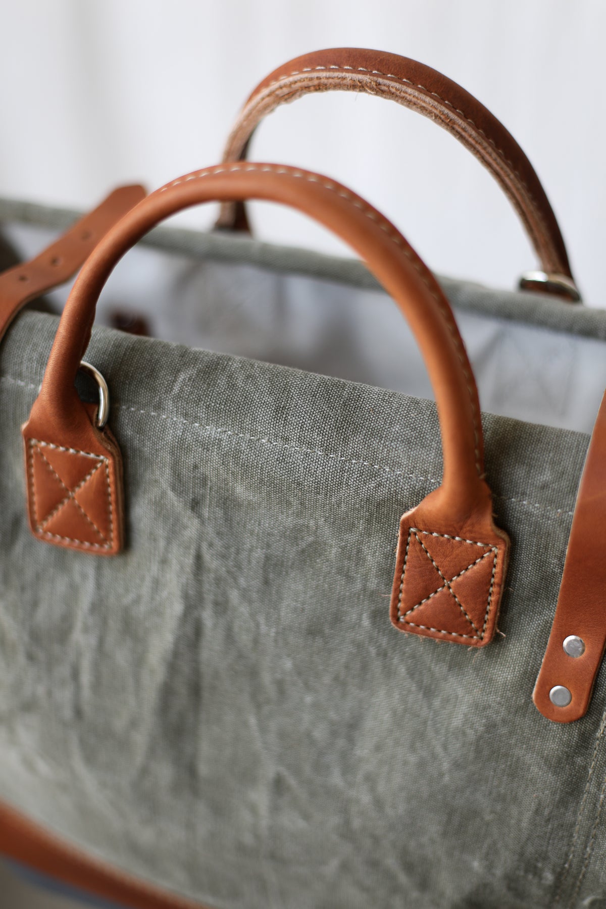 1950's era Salvaged Canvas & Lumber Apron Carryall