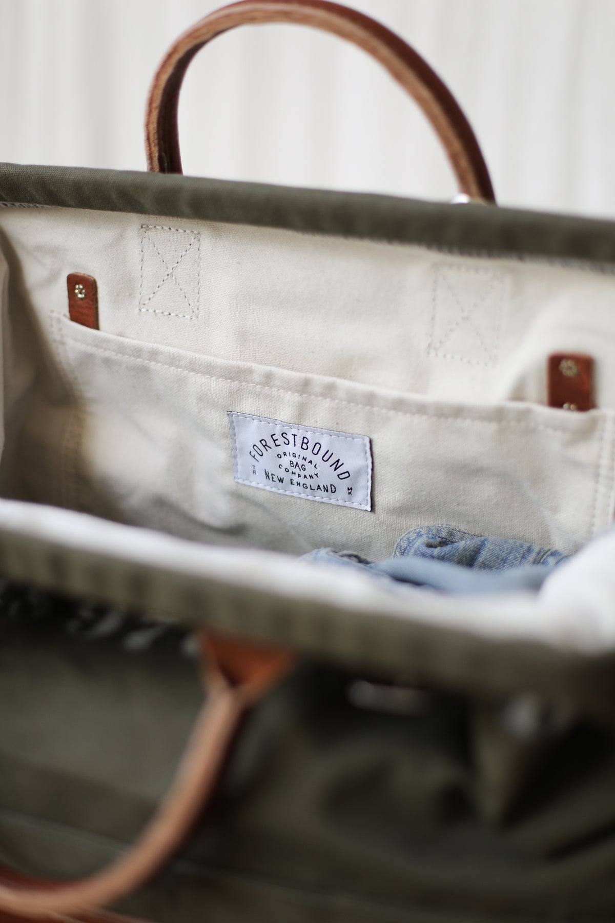 1940's era Salvaged Canvas Carryall