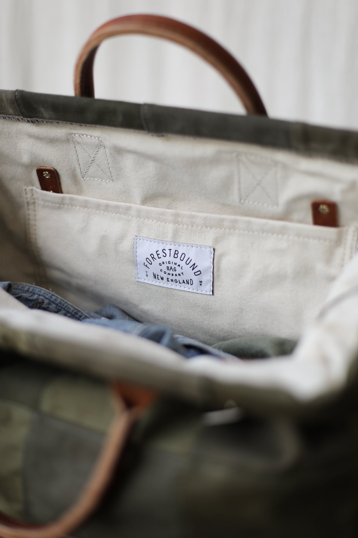 WWII era Salvaged Canvas Patchwork Carryall