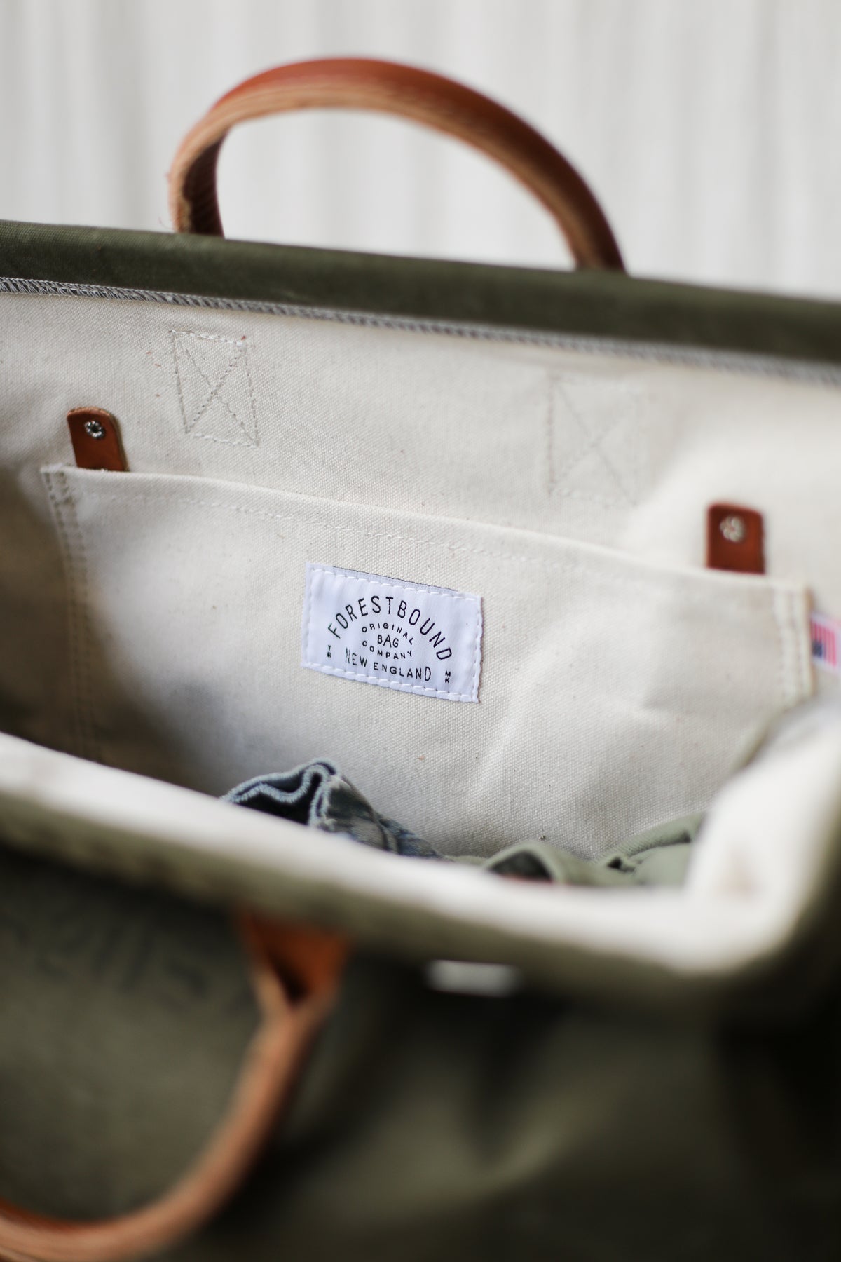 1940's era Salvaged Canvas Carryall