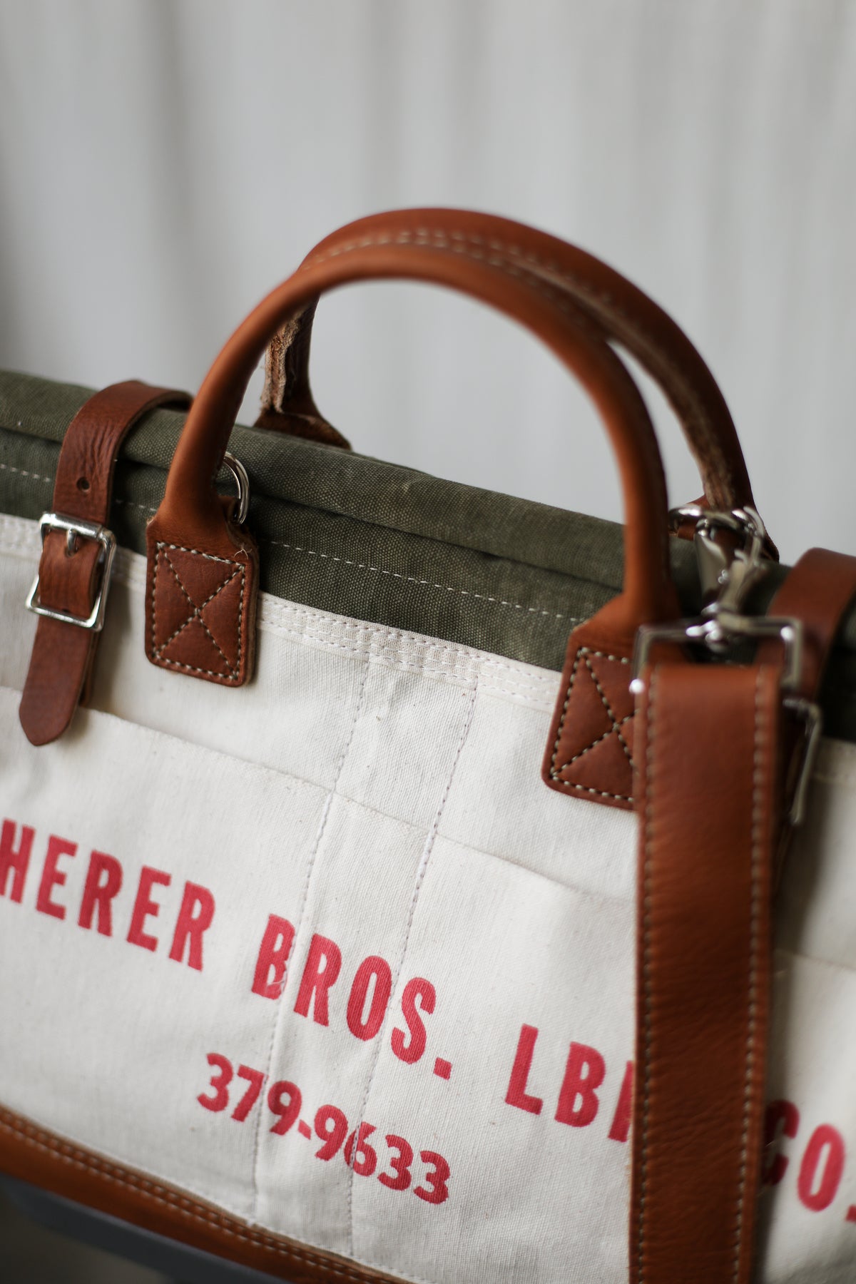 WWII era Salvaged Canvas & Lumber Apron Carryall