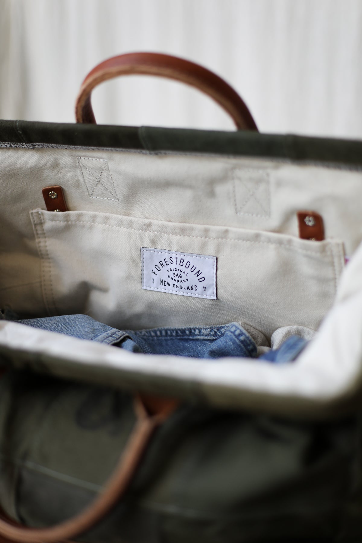 1940's era Salvaged Canvas Patchwork Carryall