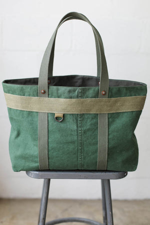 1950's era Salvaged Canvas Tote Bag