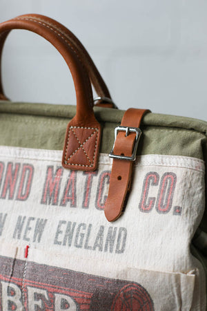 1940's era Salvaged Canvas & Apron Carryall