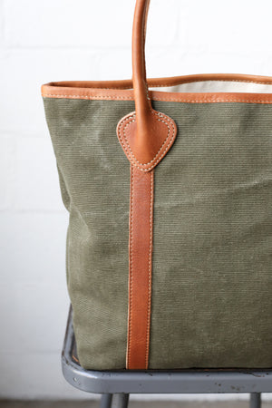 1930's era Salvaged Military Canvas Tote Bag