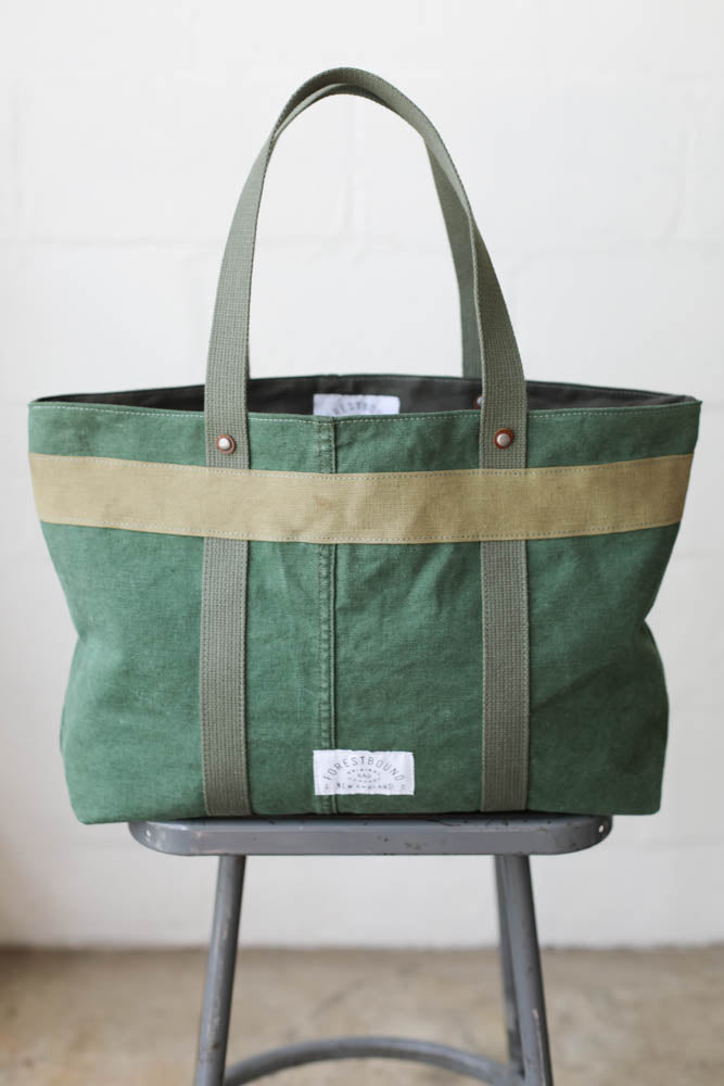 1950's era Salvaged Canvas Tote Bag