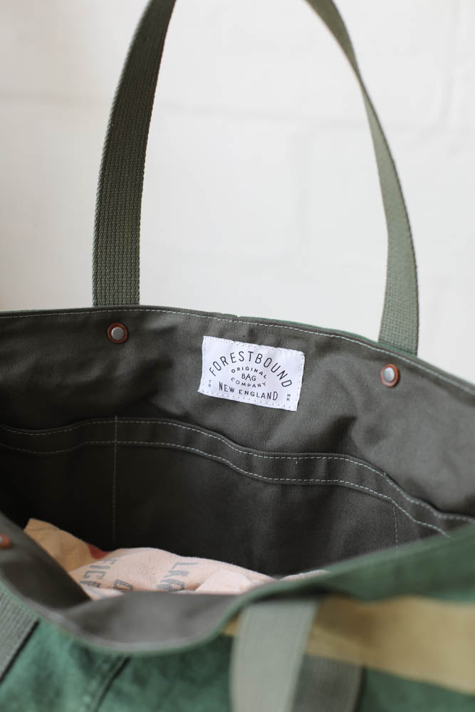 1950's era Salvaged Canvas Tote Bag