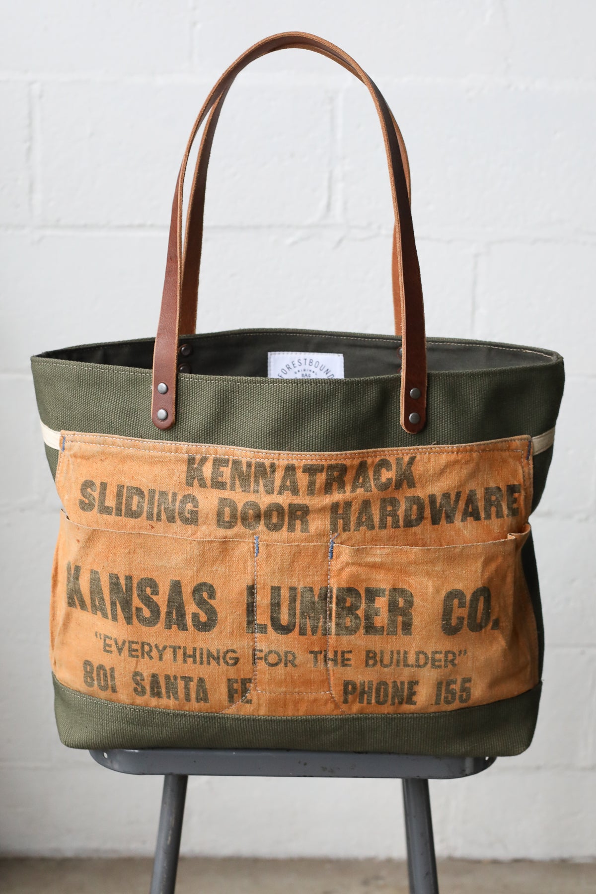 1930's era Salvaged Canvas & Lumber Apron Tote Bag