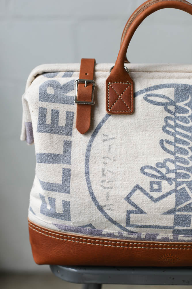 1950's era Salvaged Canvas Carryall