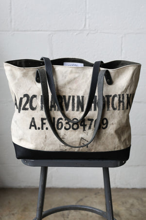 WWII era Salvaged USN Canvas Tote Bag
