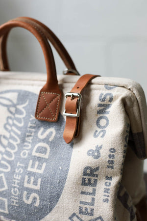 1950's era Salvaged Canvas Carryall