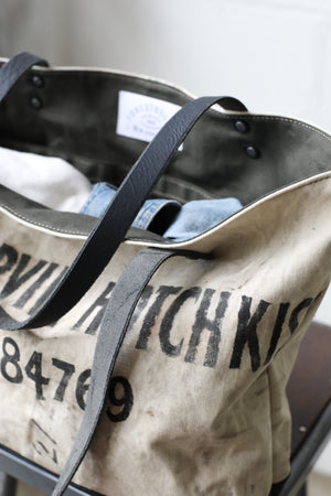 WWII era Salvaged USN Canvas Tote Bag