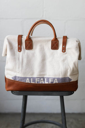 1950's era Salvaged Canvas Carryall
