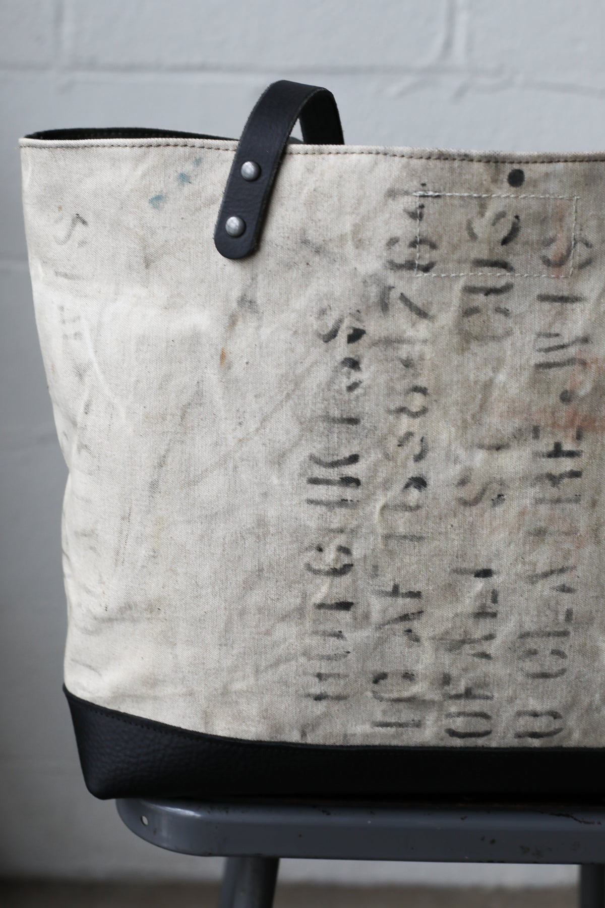 WWII era Salvaged USN Canvas Tote Bag