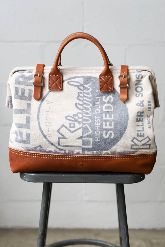 1950's era Salvaged Canvas Carryall