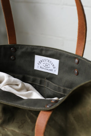 WWII era Salvaged Military Canvas Tote Bag