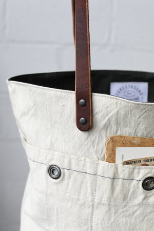 1940's era Salvaged USN Canvas Tote Bag