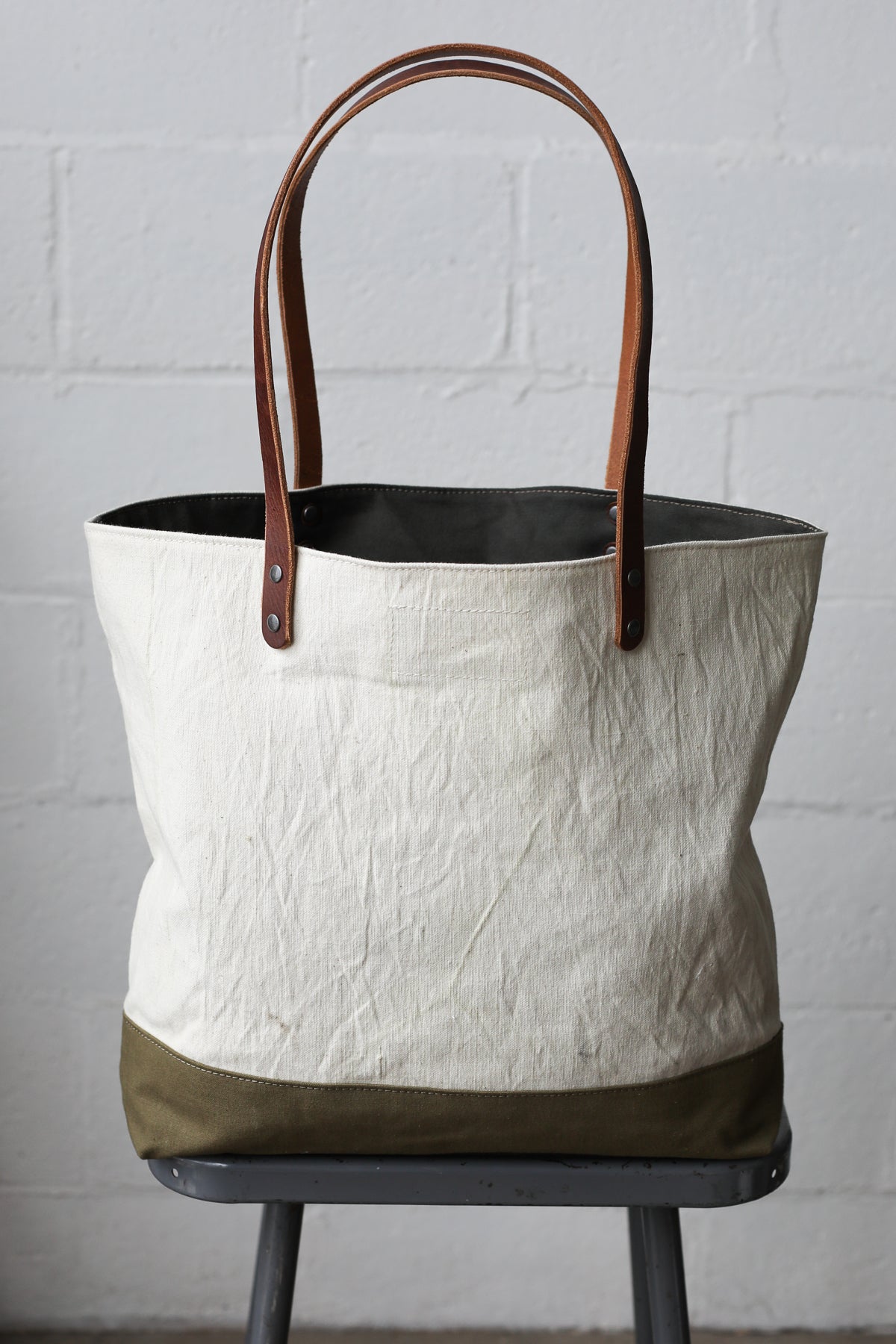 1940's era Salvaged USN Canvas Tote Bag