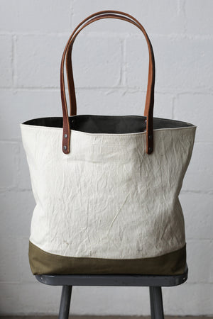 1940's era Salvaged USN Canvas Tote Bag