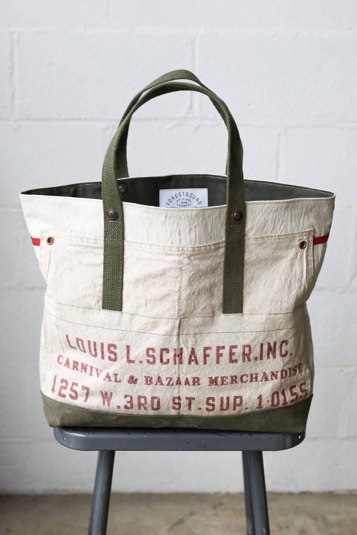 1940's era Salvaged Canvas & Work Apron Tote Bag