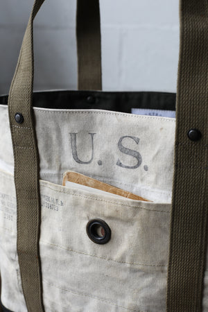 WWII era Salvaged USN Canvas Tote Bag