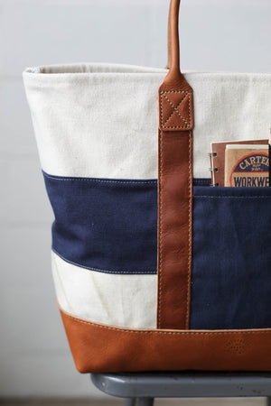 WWII era Salvaged USN Canvas Tote Bag