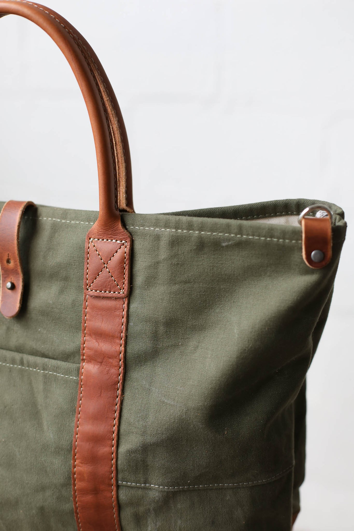WWII era Salvaged Canvas Tote Bag