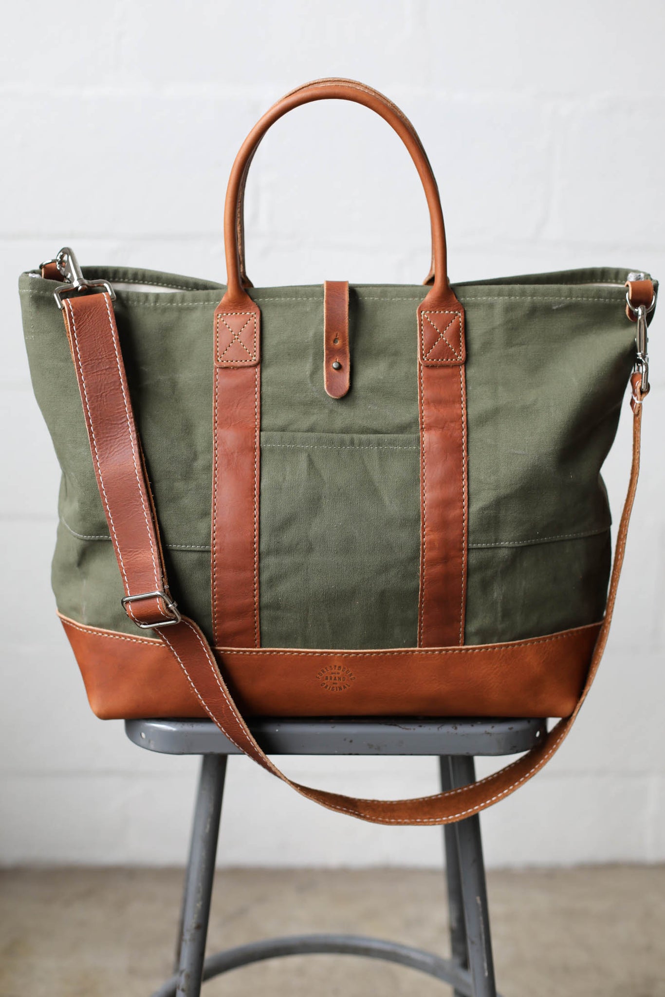 WWII era Salvaged Canvas Tote Bag