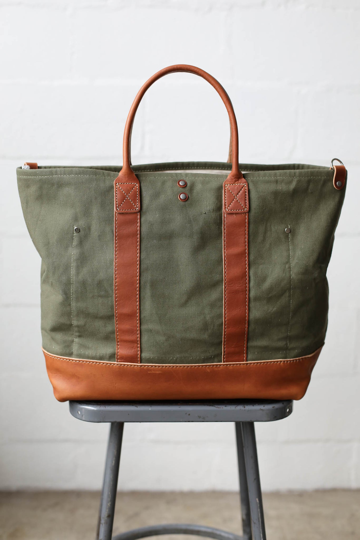 WWII era Salvaged Canvas Tote Bag