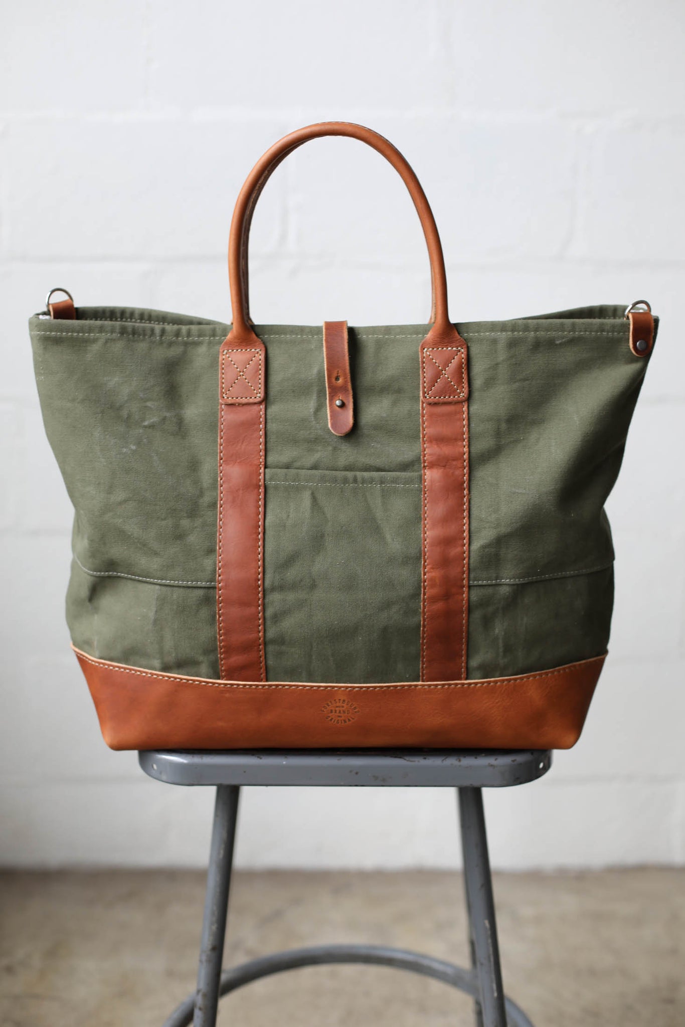 WWII era Salvaged Canvas Tote Bag
