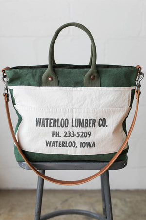 1950's era Salvaged Canvas & Work Apron Tote Bag