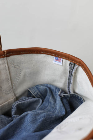 WWII era Salvaged Military Canvas Tote Bag