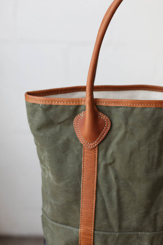 WWII era Salvaged Military Canvas Tote Bag