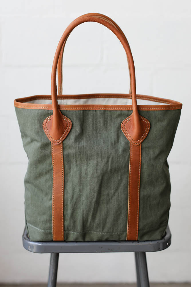 WWII era Salvaged Military Canvas Tote Bag