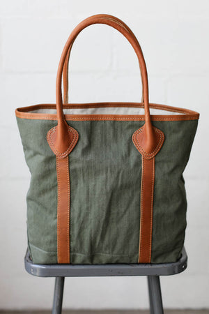 WWII era Salvaged Military Canvas Tote Bag