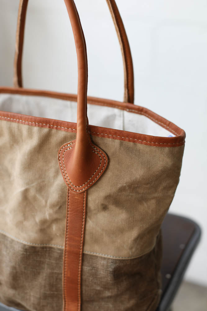 1940's era Salvaged Canvas Passenger Tote