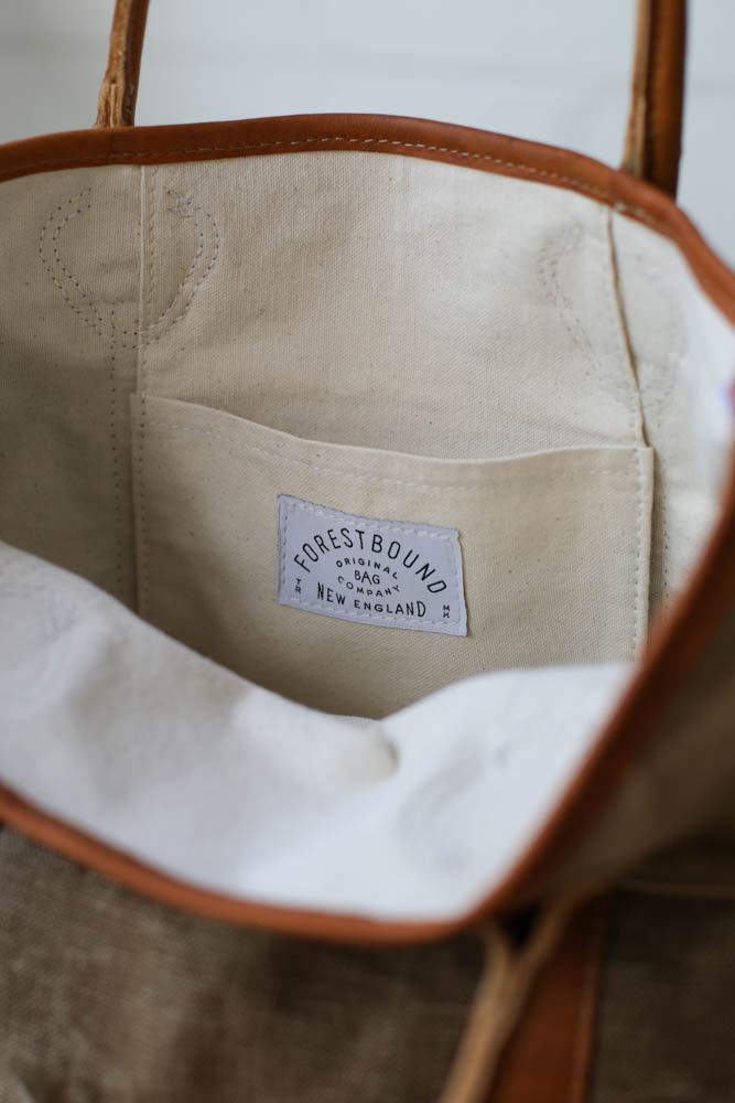 1940's era Salvaged Canvas Passenger Tote
