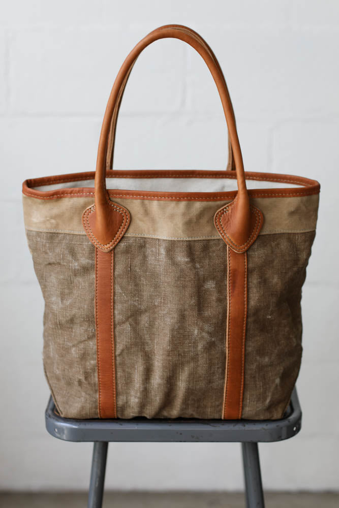 1940's era Salvaged Canvas Passenger Tote