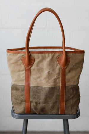 1940's era Salvaged Canvas Passenger Tote
