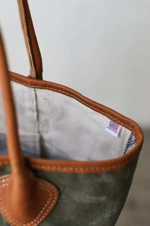 WWII era Salvaged Military Canvas Tote Bag