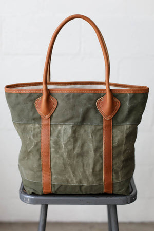 WWII era Salvaged Military Canvas Tote Bag