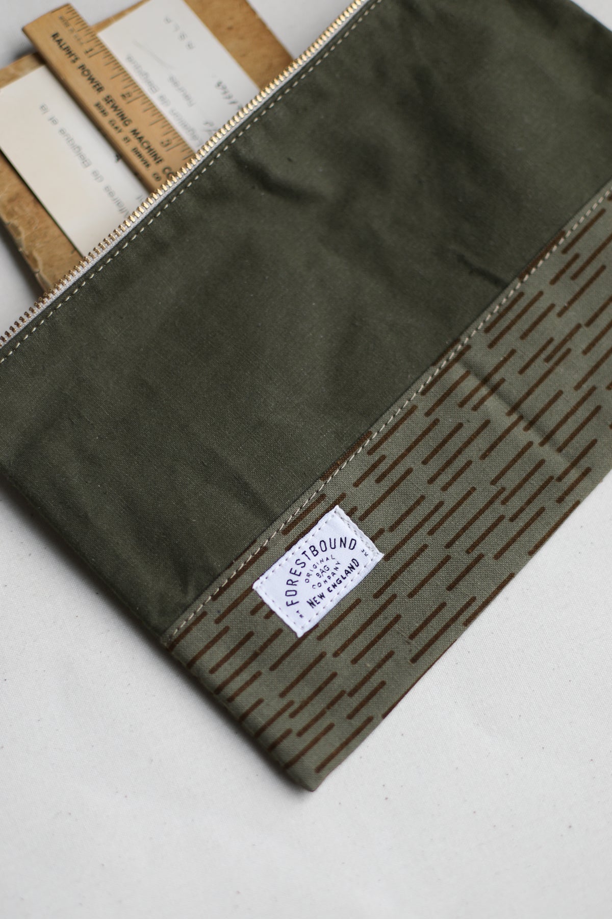 WWII era Salvaged Canvas & Camo Utility Pouch