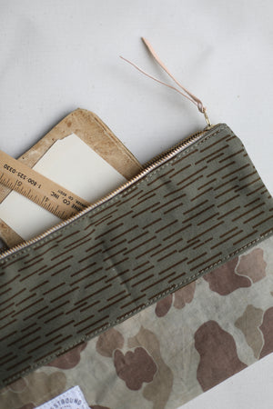 1950's era Salvaged Canvas & Camo Utility Pouch