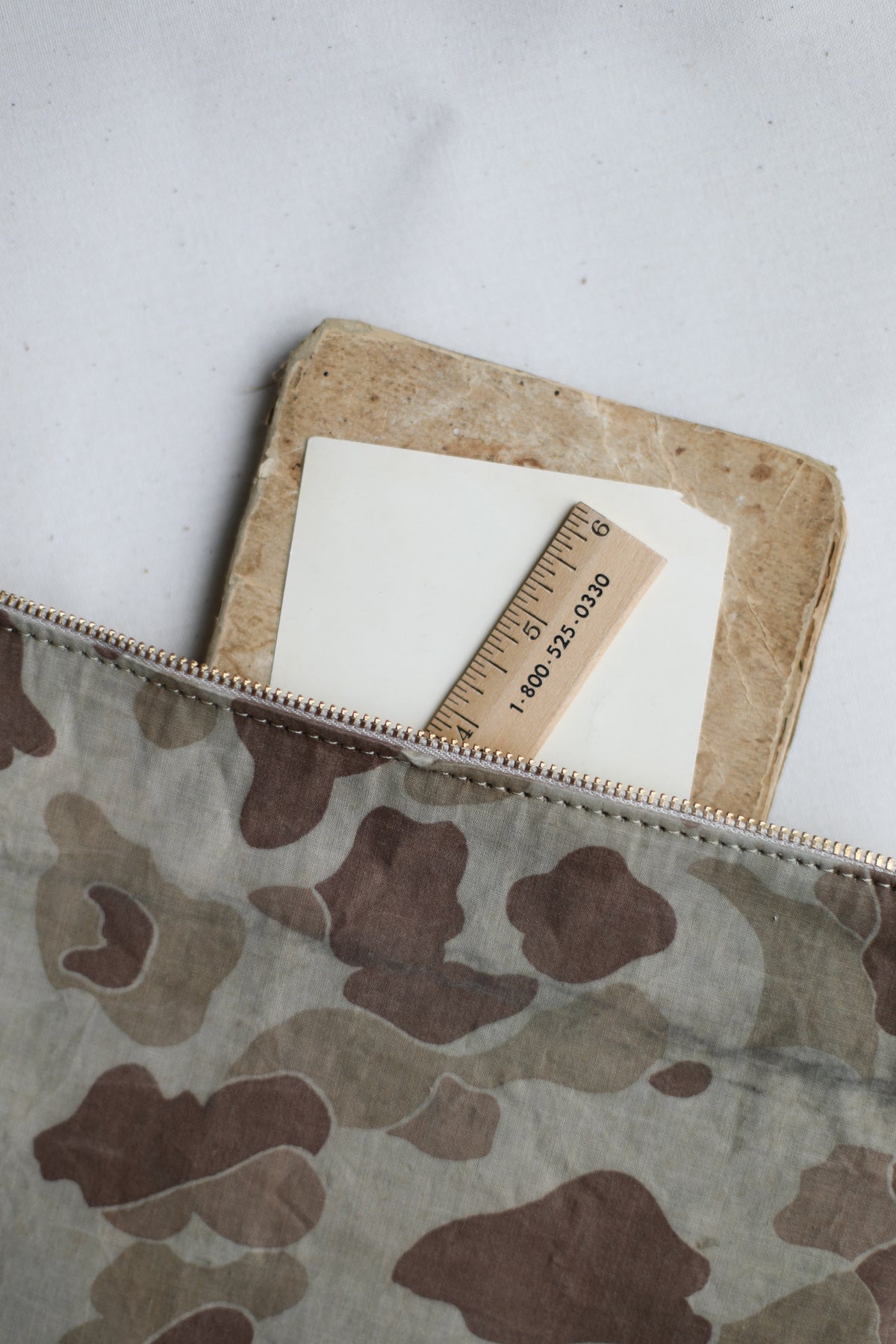 1950's era Salvaged Canvas & Camo Utility Pouch