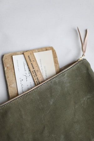 WWII era Salvaged Canvas Utility Pouch